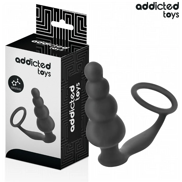 ADDICTED TOYS - PLUG ANAL CON ANILLO SILICONA MODELO 5