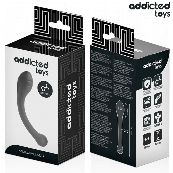 ADDICTED TOYS - ESTIMULADOR ANAL DOBLE SILICONA 18 CM