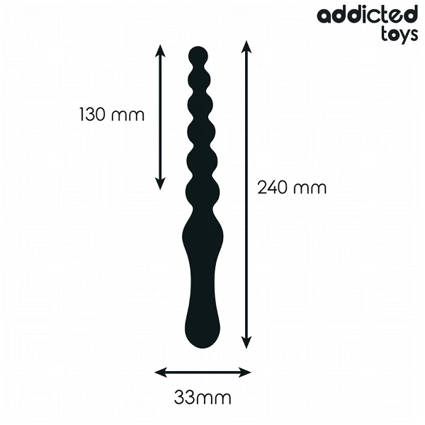 ADDICTED TOYS - MASAJEADOR ANAL DOBLE SILICONA 24 CM