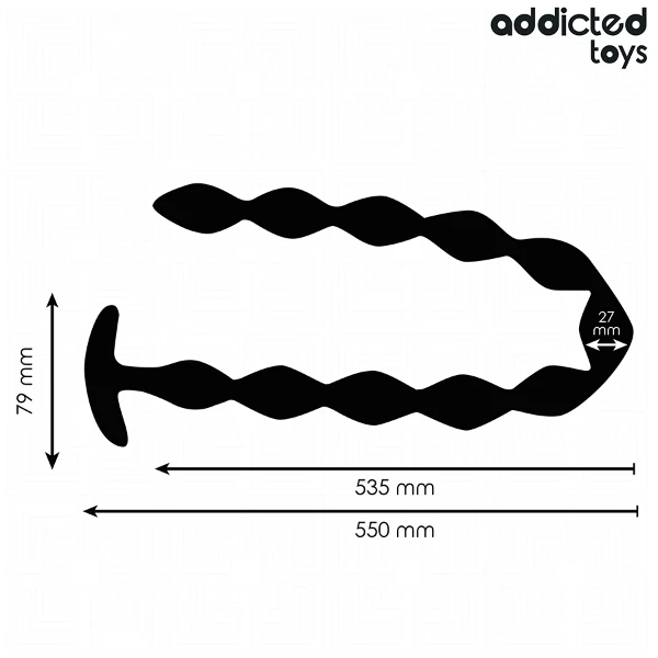 ADDICTED TOYS - ROSARIO ANAL 27 CM EXTRA LARGO SILICONA