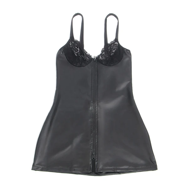 SUBBLIME - 957575 ABITO IN PELLE CON ZIP NERO L/XL