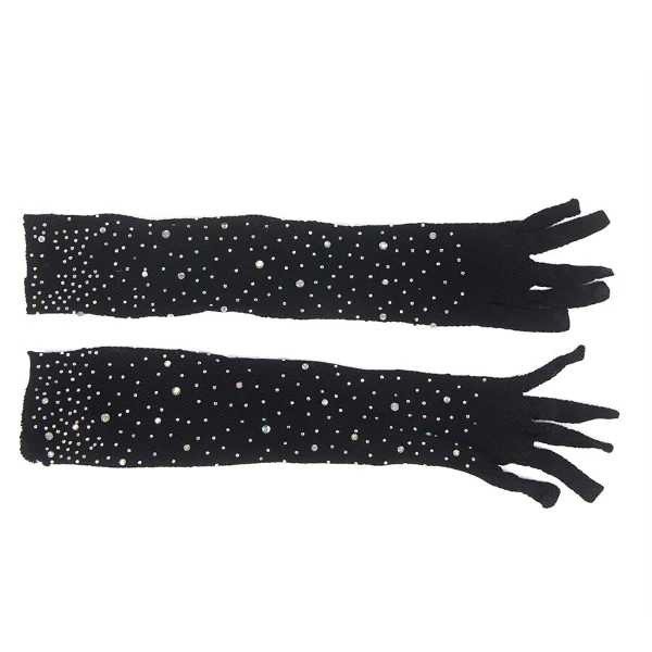 SUBBLIME - 957469SHINE GUANTI TRASPARENTI NERI S/M
