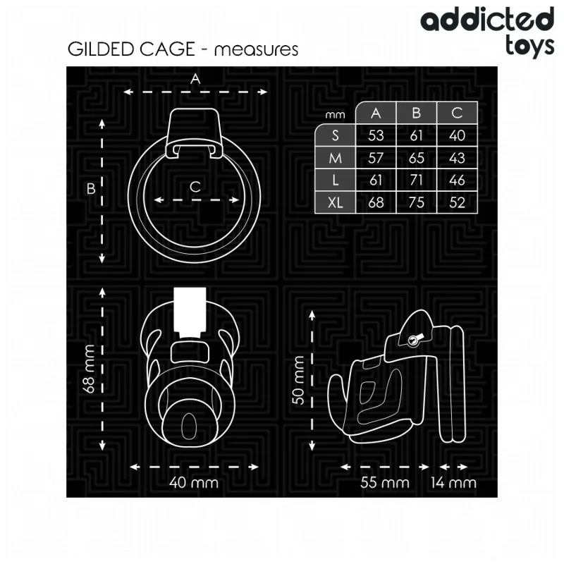 ADDICTED TOYS LOCKED - GABBIA PER PENE GILDEN CAGE 8,5 CM
