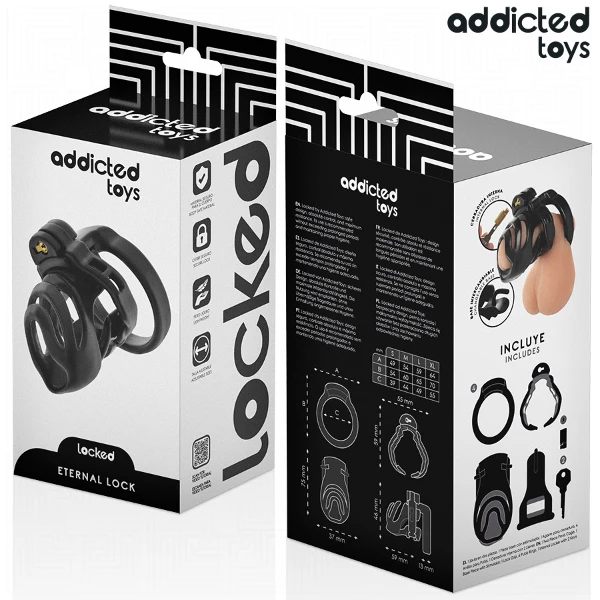 ADDICTED TOYS LOCKED - GABBIA PER PENE CON BLOCCAGGIO ETERNO 9 CM