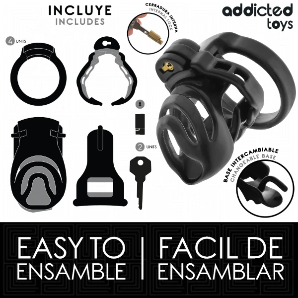 ADDICTED TOYS LOCKED - GABBIA PER PENE CON BLOCCAGGIO ETERNO 9 CM