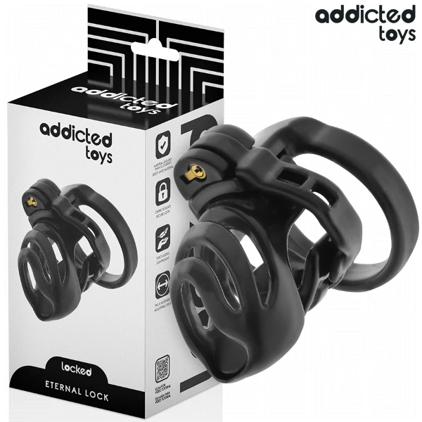 ADDICTED TOYS LOCKED - GABBIA PER PENE CON BLOCCAGGIO ETERNO 9 CM