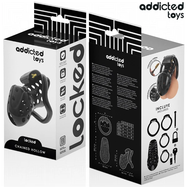 ADDICTED TOYS LOCKED - GABBIA PER PENE CAVA CON CATENA 10,5 CM