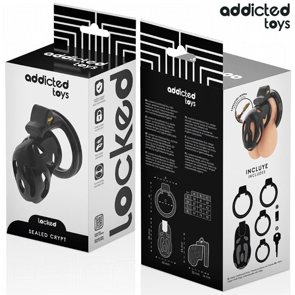 ADDICTED TOYS LOCKED - GABBIA PER PENE SIGILLATA CRYPT 8 CM
