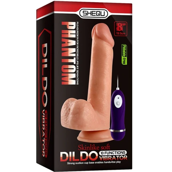 SHEQU - ADAM DILDO VIBRATORE CON TELECOMANDO 21 CM