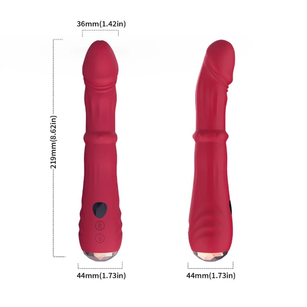 ARMONY - DILDO VIBRATORE STIMOLATORE PUNTO A TERMOREGOLABILE ROSSO