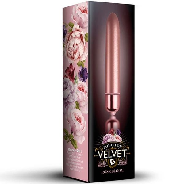 ROCKS-OFF - VIBRANTE BULLET TOUCH OF VELVET ROSE BLOOM 10 VELOCITÀ