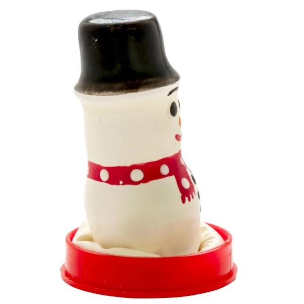 CONDOMERIE - PRESERVATIVO DECORATIVO PINTADO A MANO MUÑECO DE NIEVE