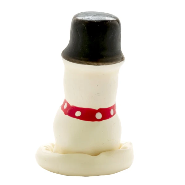 CONDOMERIE - PRESERVATIVO DECORATIVO PINTADO A MANO MUÑECO DE NIEVE