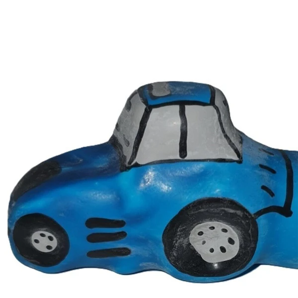 CONDOMERIE - PRESERVATIVO DECORATIVO PINTADO A MANO TRACTOR AZUL XL