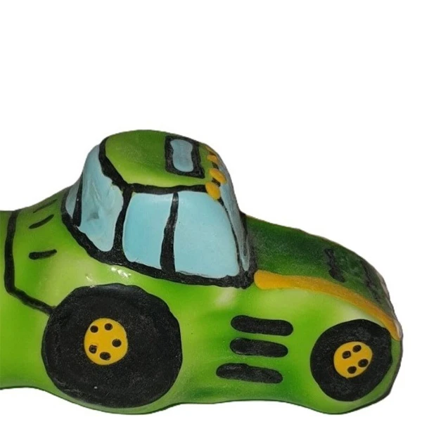 CONDOMERIE - PRESERVATIVO DECORATIVO PINTADO A MANO VERDE TRACTOR XL