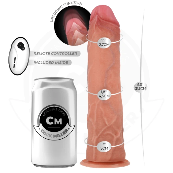 COCK MILLER - DILDO IPERREALISTICO CON VENTOSA E SPINTA CON TELECOMANDO 21,5 CM