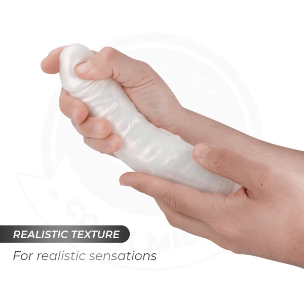 COCK MILLER - DILDO CON VENTOSA, LUCI E VIBRAZIONE CON TELECOMANDO BIANCO 20,5 CM