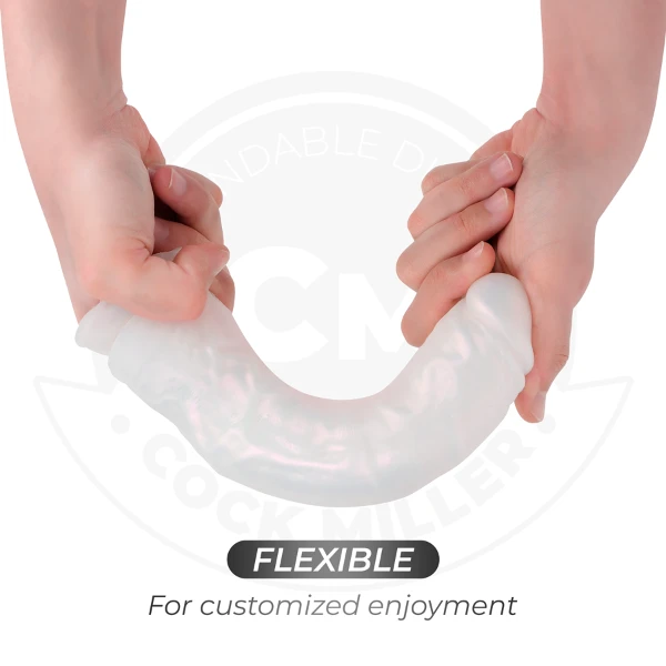 COCK MILLER - DILDO CON VENTOSA, LUCI E VIBRAZIONE CON TELECOMANDO BIANCO 21,5 CM