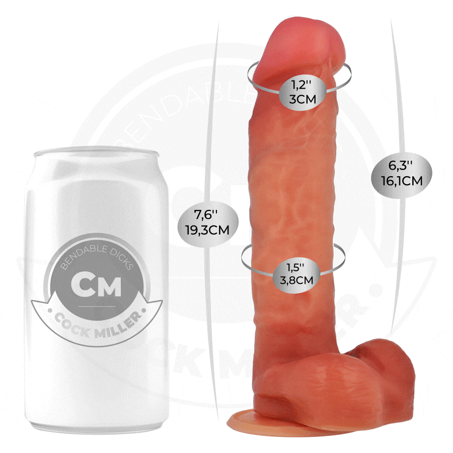COCK MILLER - DILDO ARTICOLABILE IPERREALISTICO 19,3 CM
