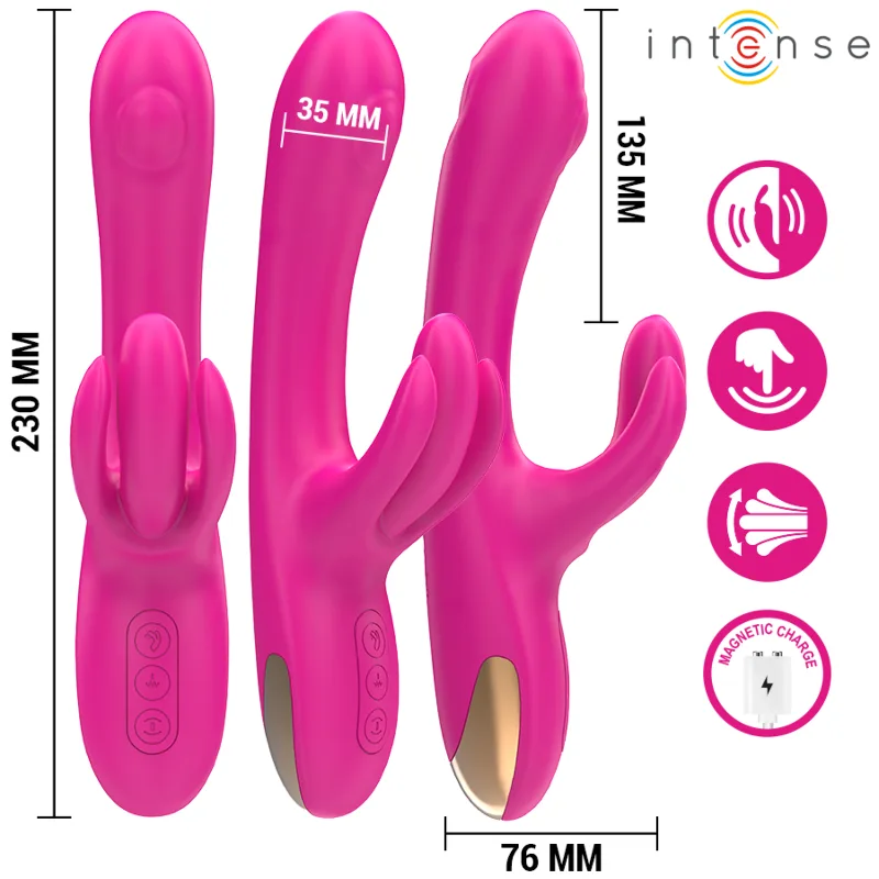 INTENSE - BRITNEY VIBRADOR MULTIFUNCIÓN RABBIT 23 CM ROSA