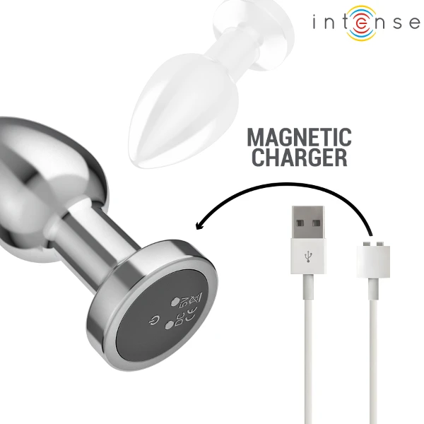 INTENSE - PLUG ANALE 10 VIBRAZIONI METALLO CON TELECOMANDO M