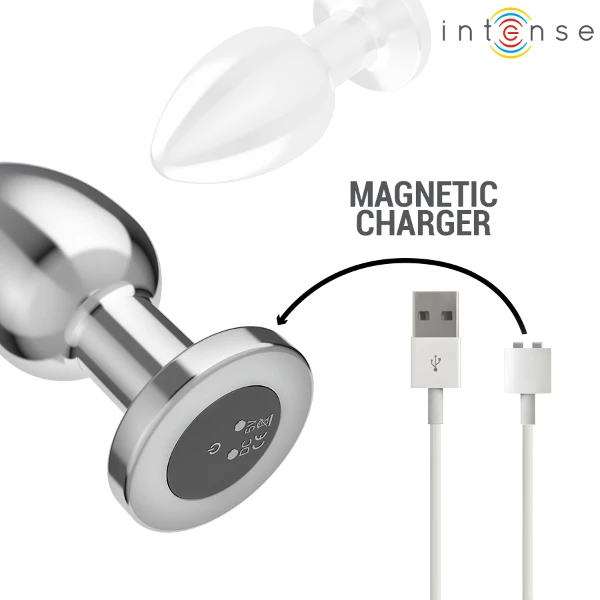 INTENSE - PLUG ANALE 10 VIBRAZIONI METALLO CON TELECOMANDO L