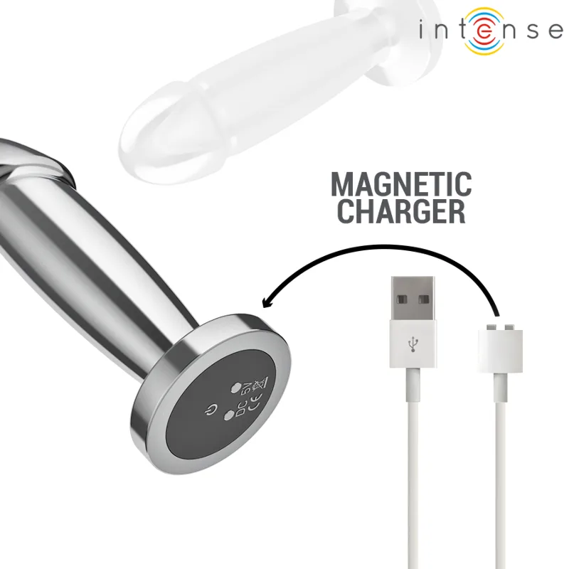 INTENSE - ANAL PLUG 10 VIBRAZIONI DILDO METALLO CON TELECOMANDO S