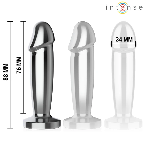INTENSE - ANAL PLUG 10 VIBRAZIONI DILDO METALLO CON TELECOMANDO S