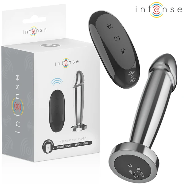 INTENSE - ANAL PLUG 10 VIBRAZIONI DILDO METALLO CON TELECOMANDO S