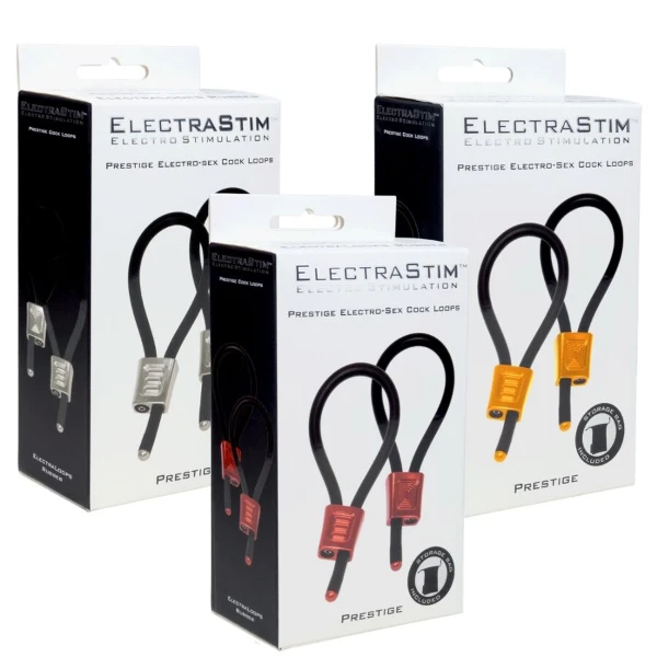 ELECTRASTIM - PRESTIGE ELECTRA LOOPS ANELLI PER IL PENE REGOLABILI ROSSI