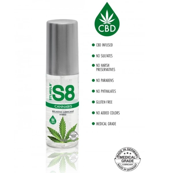 STIMUL8 - S8 LUBRIFICANTE IBRIDO ALLA CANNABIS 50 ML