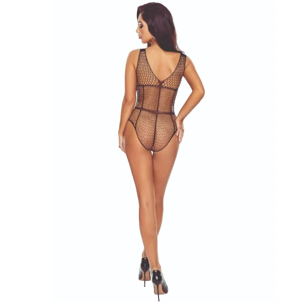 PASSION - BS114 BODYSTOCKING REJILLA NEGRO