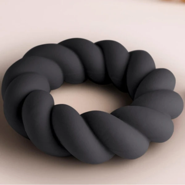ROCKS-OFF - ANELLO MASTURBATORE TWIST IN SILICONE NERO