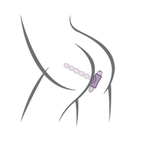 ROCKS-OFF - PETITE SENSATIONS PEARLS PLUG ANALE VIBRATORE NERO