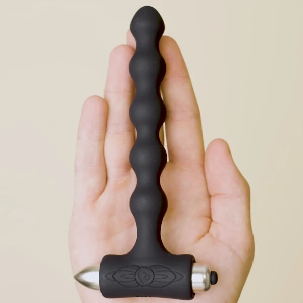 ROCKS-OFF - PETITE SENSATIONS PEARLS PLUG ANALE VIBRATORE NERO