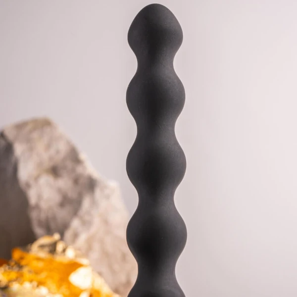 ROCKS-OFF - PETITE SENSATIONS PEARLS PLUG ANALE VIBRATORE NERO