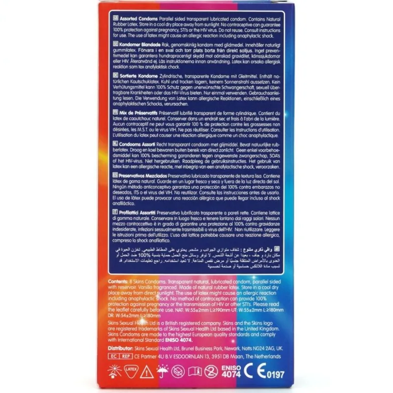 SKINS - CONFEZIONE ASSORTITA DI 8 PRESERVATIVI PREMIUM