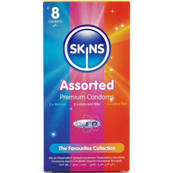 SKINS - CONFEZIONE ASSORTITA DI 8 PRESERVATIVI PREMIUM