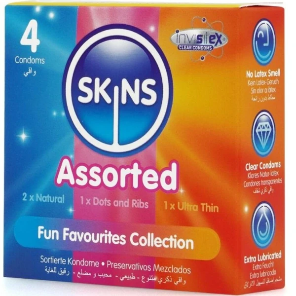 SKINS - CONFEZIONE DA 4 PRESERVATIVI ASSORTITI PREMIUM