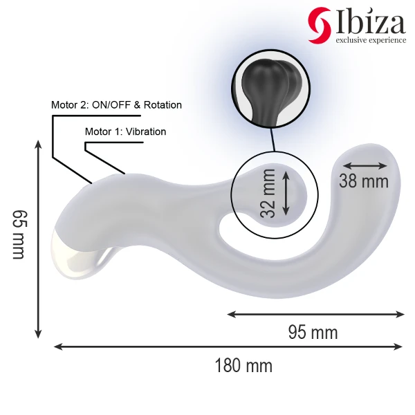 IBIZA - STIMOLATORE VIBRANTE E ROTANTE