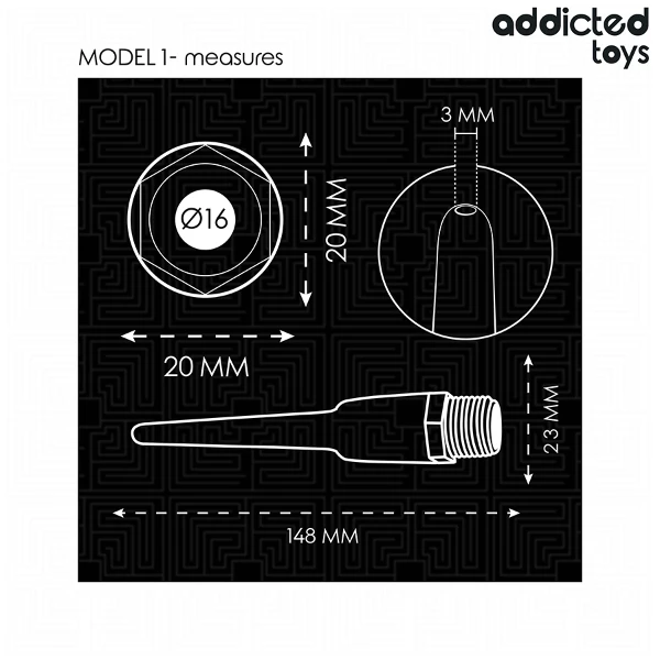 ADDICTED TOYS - PULITORE ANALE CON ADATTATORE UNIVERSALE MODELLO 1