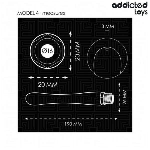 ADDICTED TOYS - PULITORE ANALE CON ADATTATORE UNIVERSALE MODELLO 4
