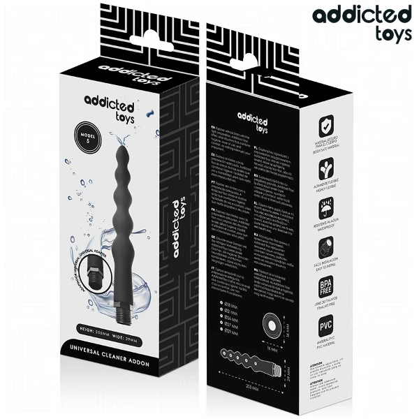 ADDICTED TOYS - PULITORE ANALE CON ADATTATORE UNIVERSALE MODELLO 5