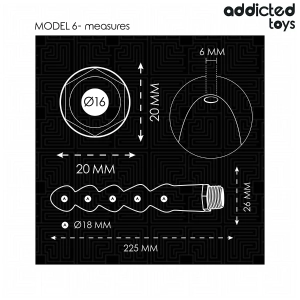 ADDICTED TOYS - PULITORE ANALE CON ADATTATORE UNIVERSALE MODELLO 6