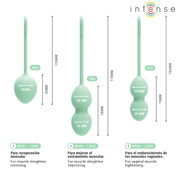 INTENSE - KIT PALLINE KEGEL CHARLI VERDE CHIARO