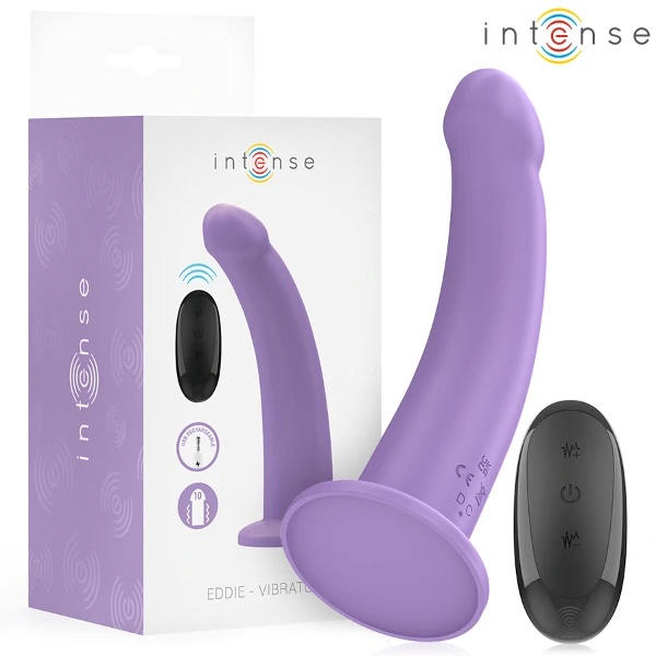INTENSE - VIBRATORE EDDIE 17,5 CM 10 VIBRAZIONI VIOLA TELECOMANDO
