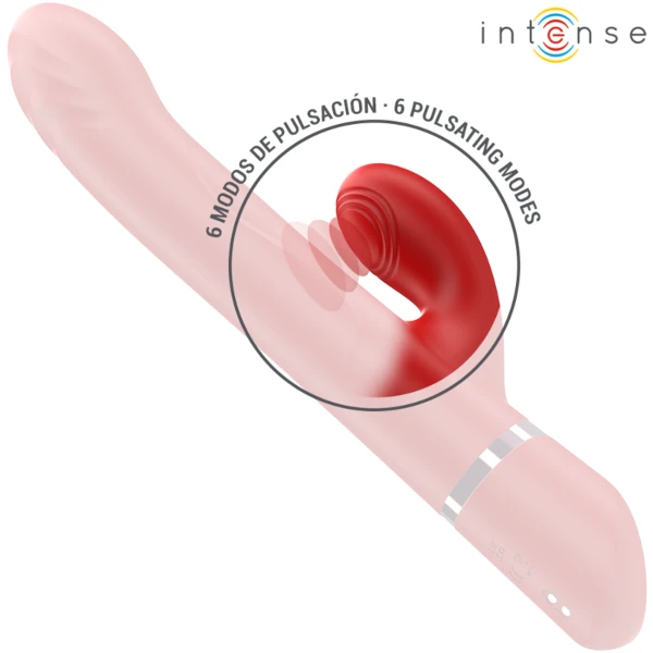 INTENSE - LELE VIBRATORE MULTIFUNZIONE ROTANTE E OSCILLANTE E STIMOLANTE ROSSO