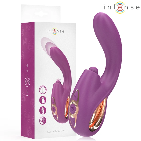 INTENSE - LALI VIBRATORE MULTIFUNZIONE PUNTO G TAPPING & THRUST & VIBRATION VIOLA