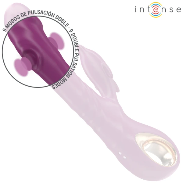 INTENSE - VIBRATORE MULTIFUNZIONE HALLE CON LINGUA STIMOLANTE A DELFINO VIOLA