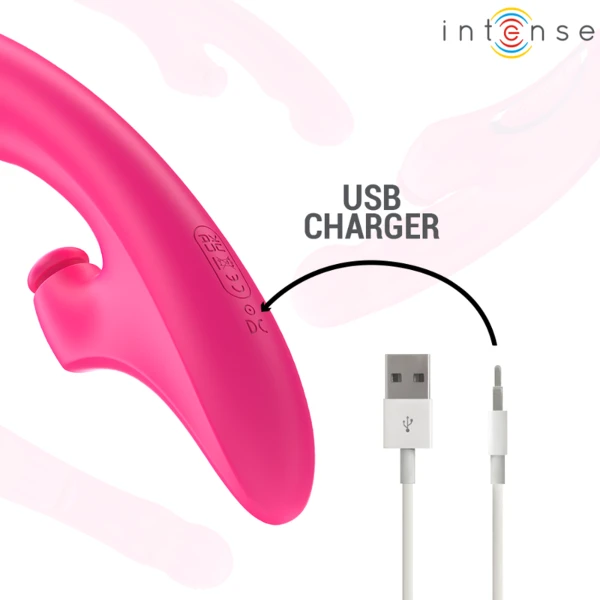INTENSE - VIBRATORE EMI 13,5 CM MULTIFUNZIONE 3 IN 1 10 VIBRAZIONI ROSA